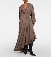 Balenciaga All-In asymmetric crepe maxi dress
