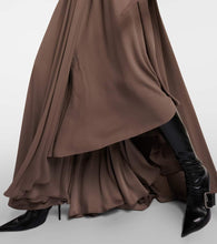 Balenciaga All-In asymmetric crepe maxi dress