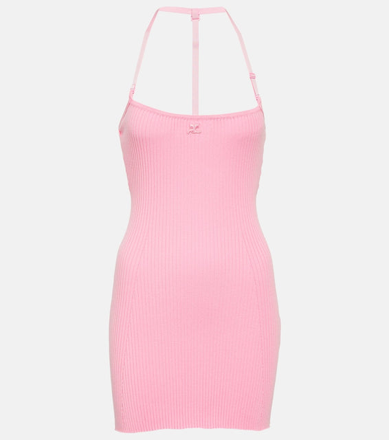 Courreges Ribbed-knit minidress