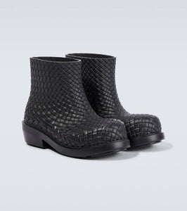 Bottega Veneta Fireman Intreccio ankle boots