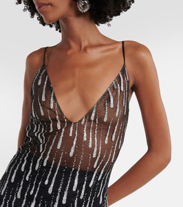 Rodarte Embellished semi-sheer maxi dress