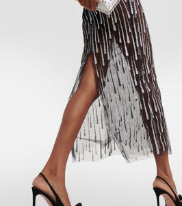 Rodarte Embellished semi-sheer maxi dress