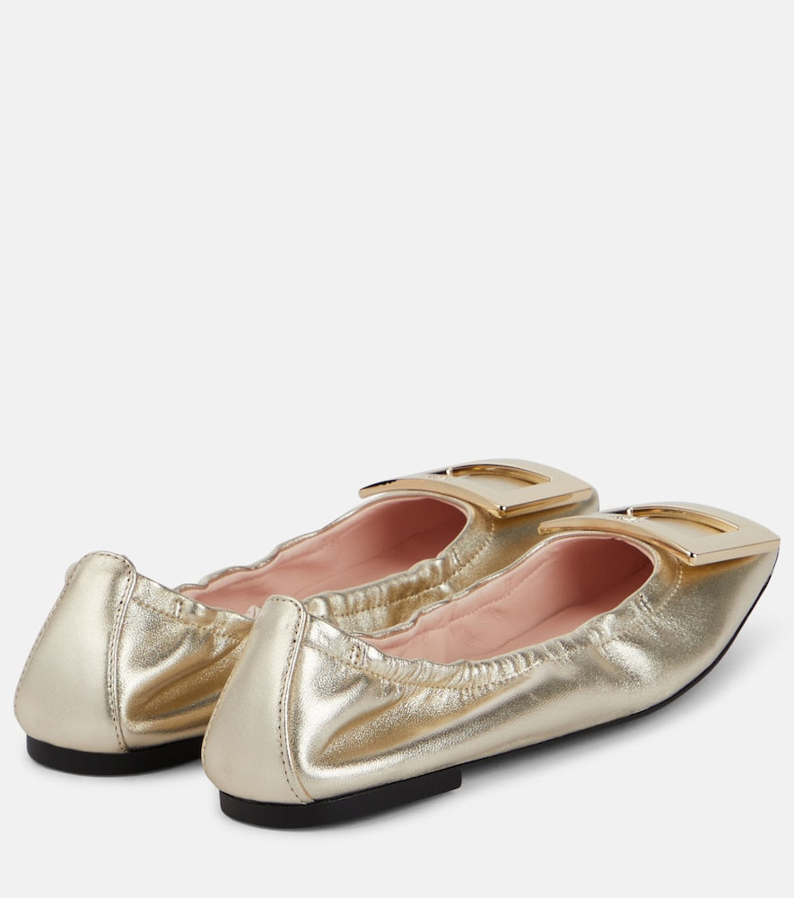 Roger Vivier Viv' Pockette leather ballet flats