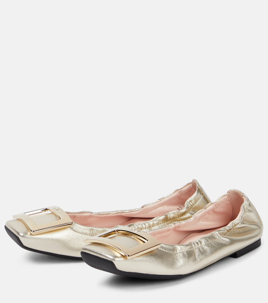 Roger Vivier Viv' Pockette leather ballet flats
