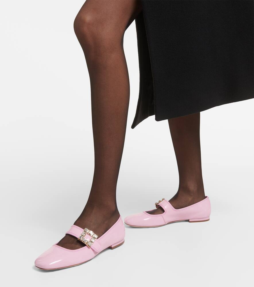 Roger Vivier Tr√É¬®s Vivier patent leather ballet flats