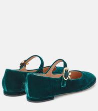 Gianvito Rossi Mary Ribbon velvet ballet flats