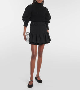 Gianvito Rossi Crystal Mary Ribbon suede ballet flats