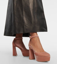 Gianvito Rossi Holly D'Orsay velvet platform pumps