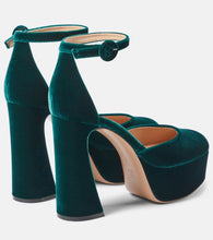 Gianvito Rossi Holly D'Orsay velvet platform pumps