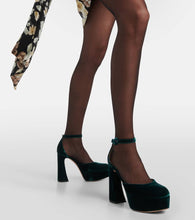 Gianvito Rossi Holly D'Orsay velvet platform pumps