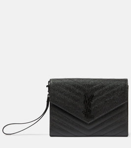 Saint Laurent Cassandre matelass√É¬© leather clutch. Shop Saint Laurent Clutches for women now.