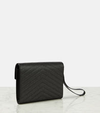 Saint Laurent Cassandre matelass√É¬© leather clutch