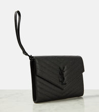 Saint Laurent Cassandre matelass√É¬© leather clutch