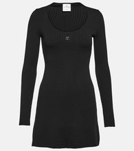 Courreges Ribbed-knit jersey minidress