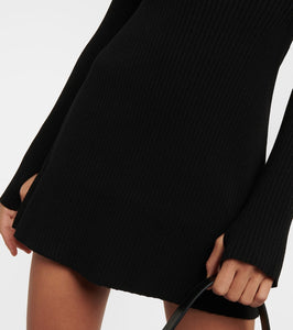 Courreges Ribbed-knit jersey minidress