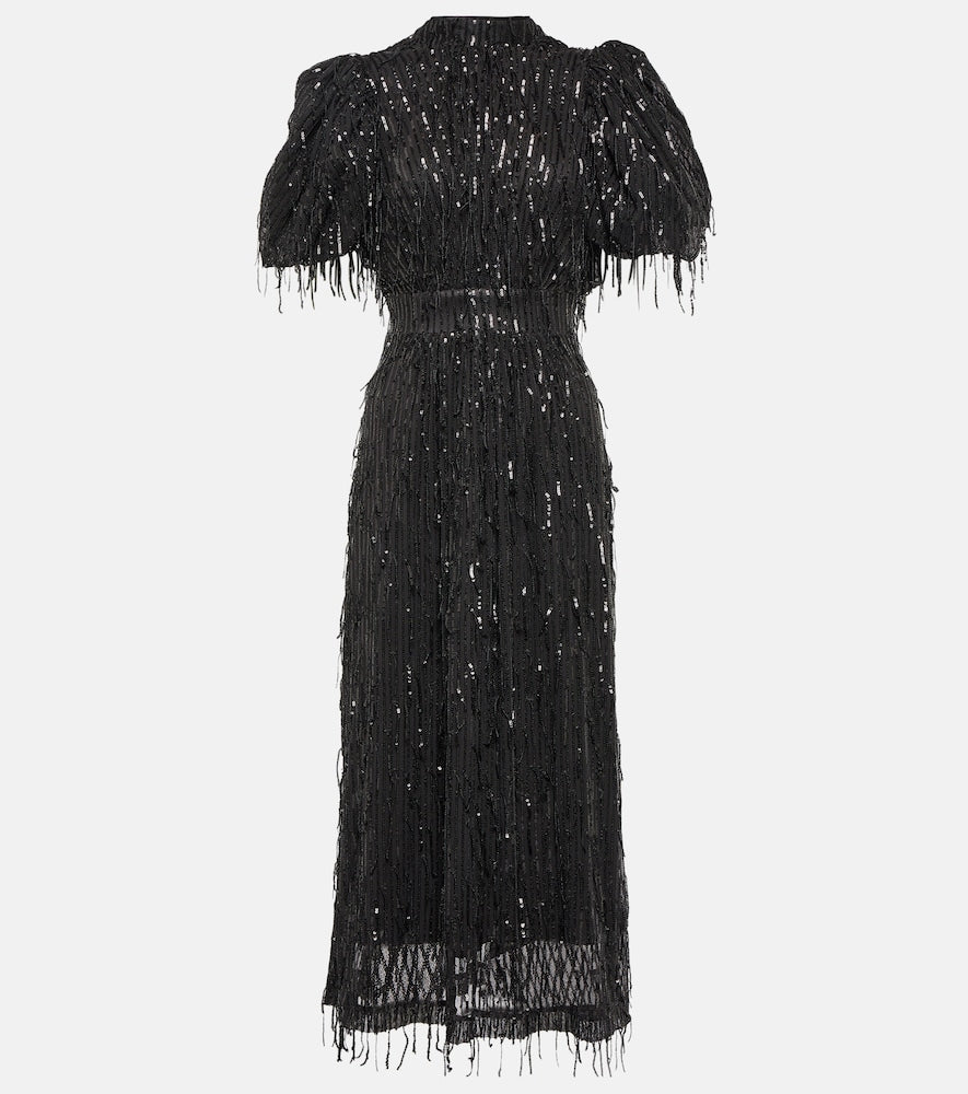 Rotate Sequined midi dress. 旋转亮片中长连衣裙