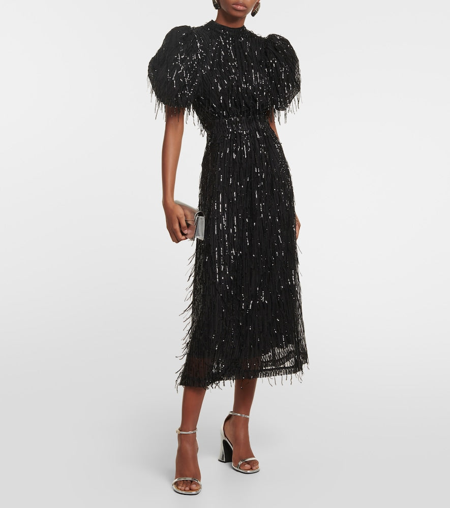 Rotate Sequined midi dress