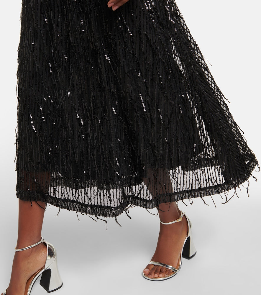 Rotate Sequined midi dress
