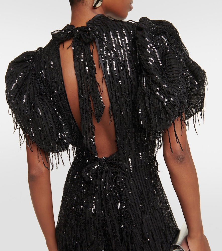Rotate Sequined midi dress