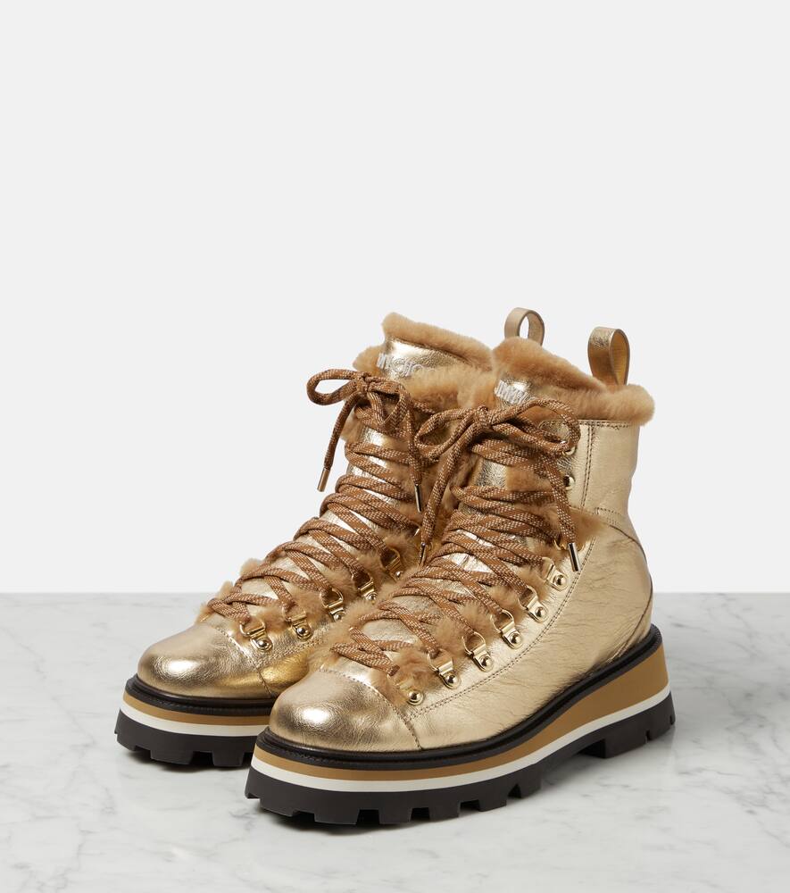 Jimmy Choo Chike shearling-lined leather ankle boots
