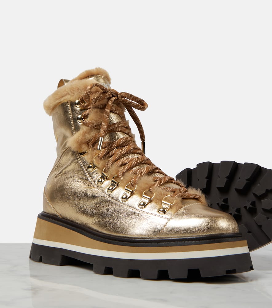Jimmy Choo Chike shearling-lined leather ankle boots