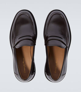 Gianvito Rossi Harris leather penny loafers