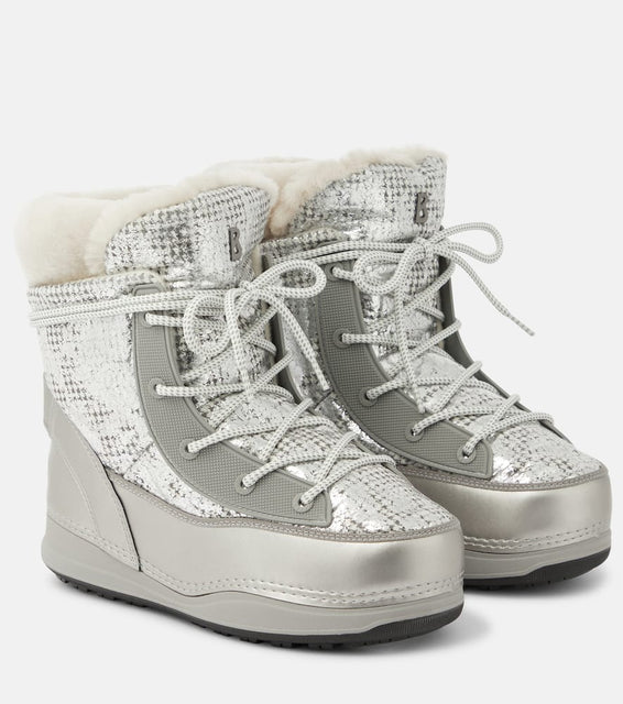 Bogner Verbier metallic faux leather snow boots