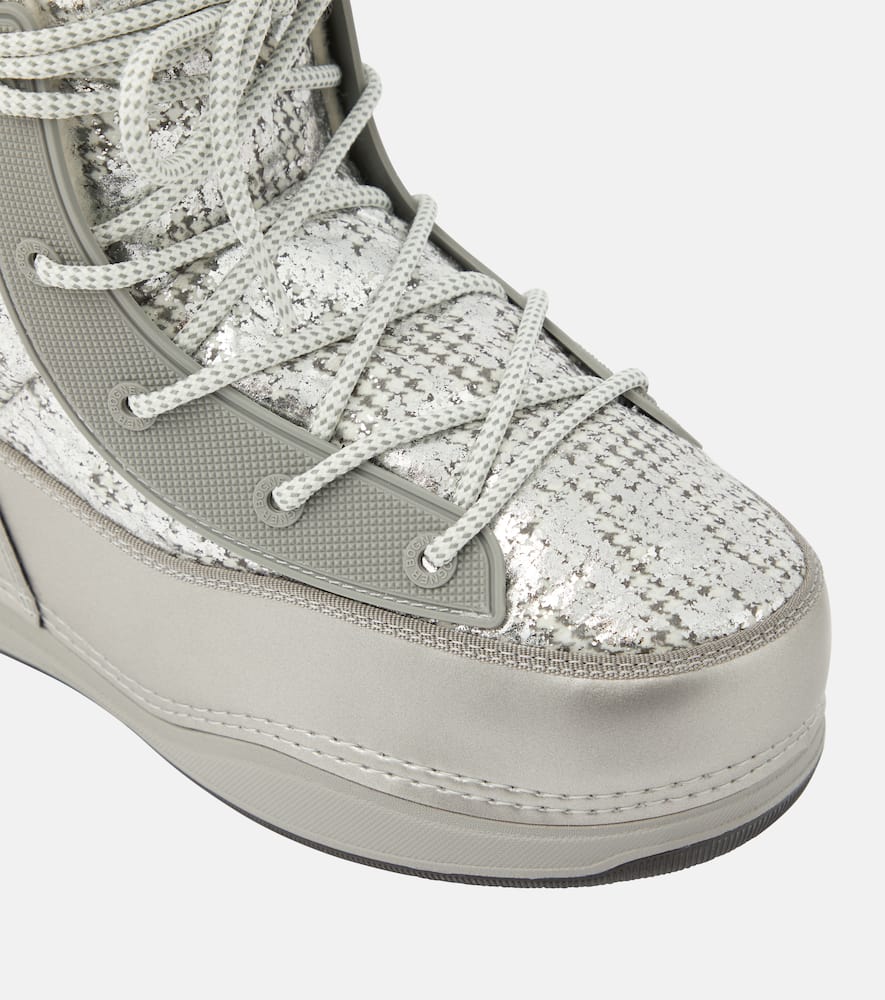 Bogner Verbier metallic faux leather snow boots