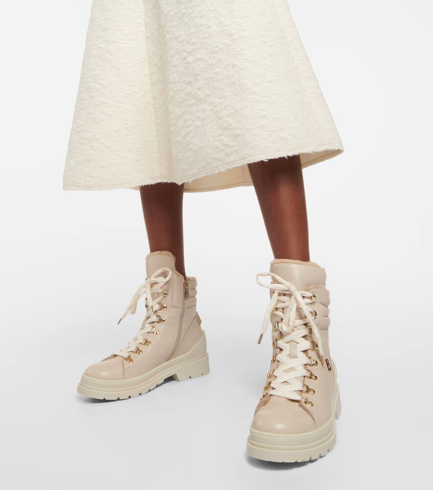 Bogner Shearling-lined leather boots