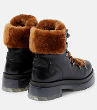 Bogner Swansea shearling-trimmed leather ankle boots