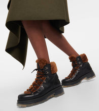 Bogner Swansea shearling-trimmed leather ankle boots