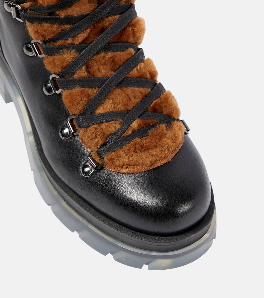 Bogner Swansea shearling-trimmed leather ankle boots