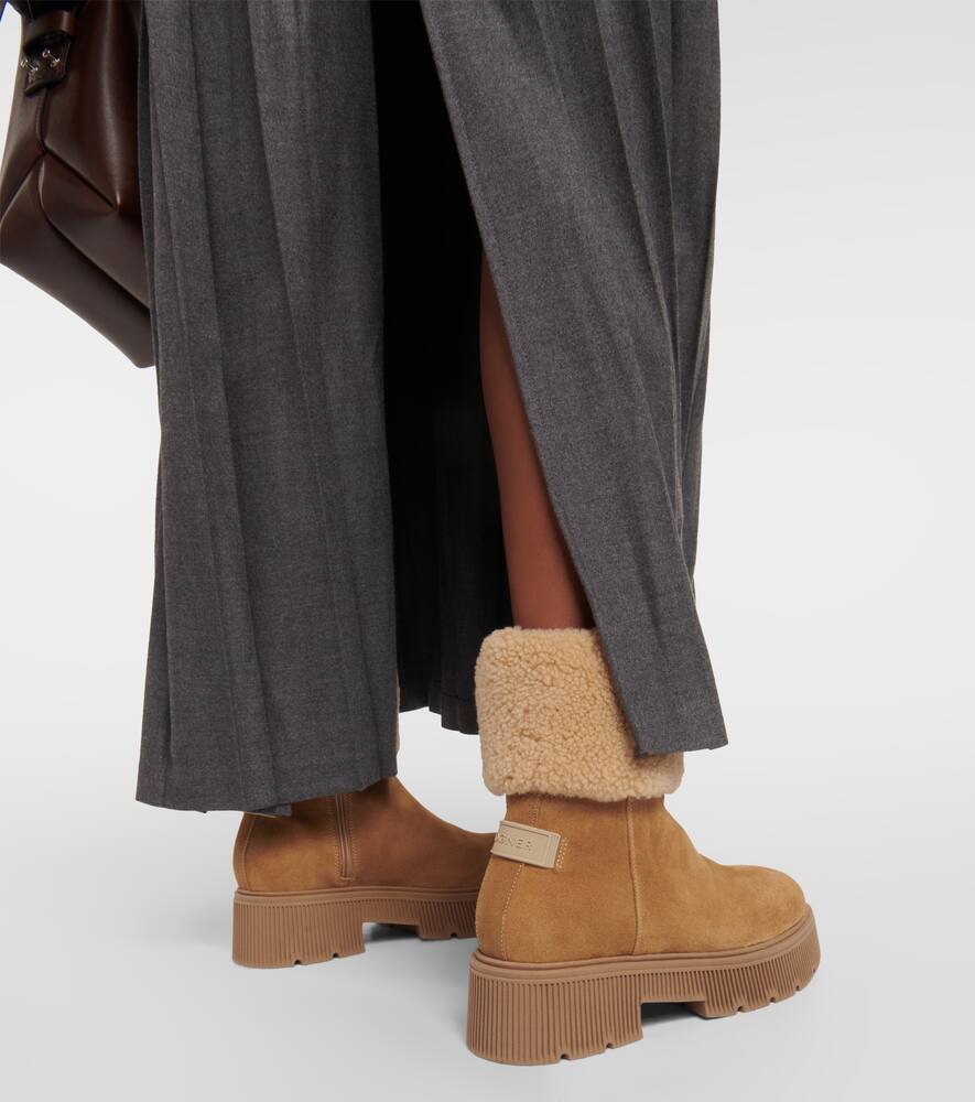 Bogner Turin suede and shearling ankle boots