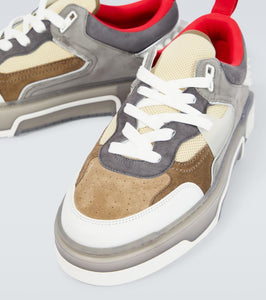 Christian Louboutin Astroloubi leather and suede sneakers
