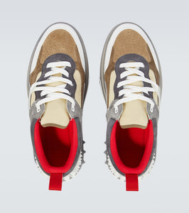 Christian Louboutin Astroloubi leather and suede sneakers