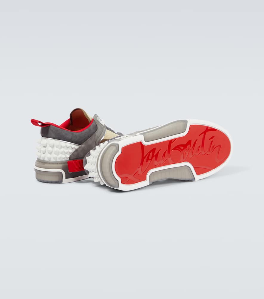 Christian Louboutin Astroloubi leather and suede sneakers