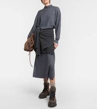 Brunello Cucinelli Ribbed-knit cotton and alpaca midi dress