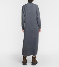 Brunello Cucinelli Ribbed-knit cotton and alpaca midi dress