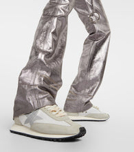 Golden Goose Marathon suede-trimmed sneakers