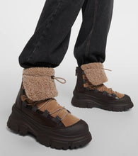 Brunello Cucinelli Shearling-lined suede ankle boots