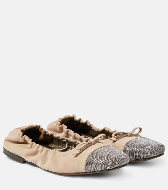 Brunello Cucinelli Suede ballet flats