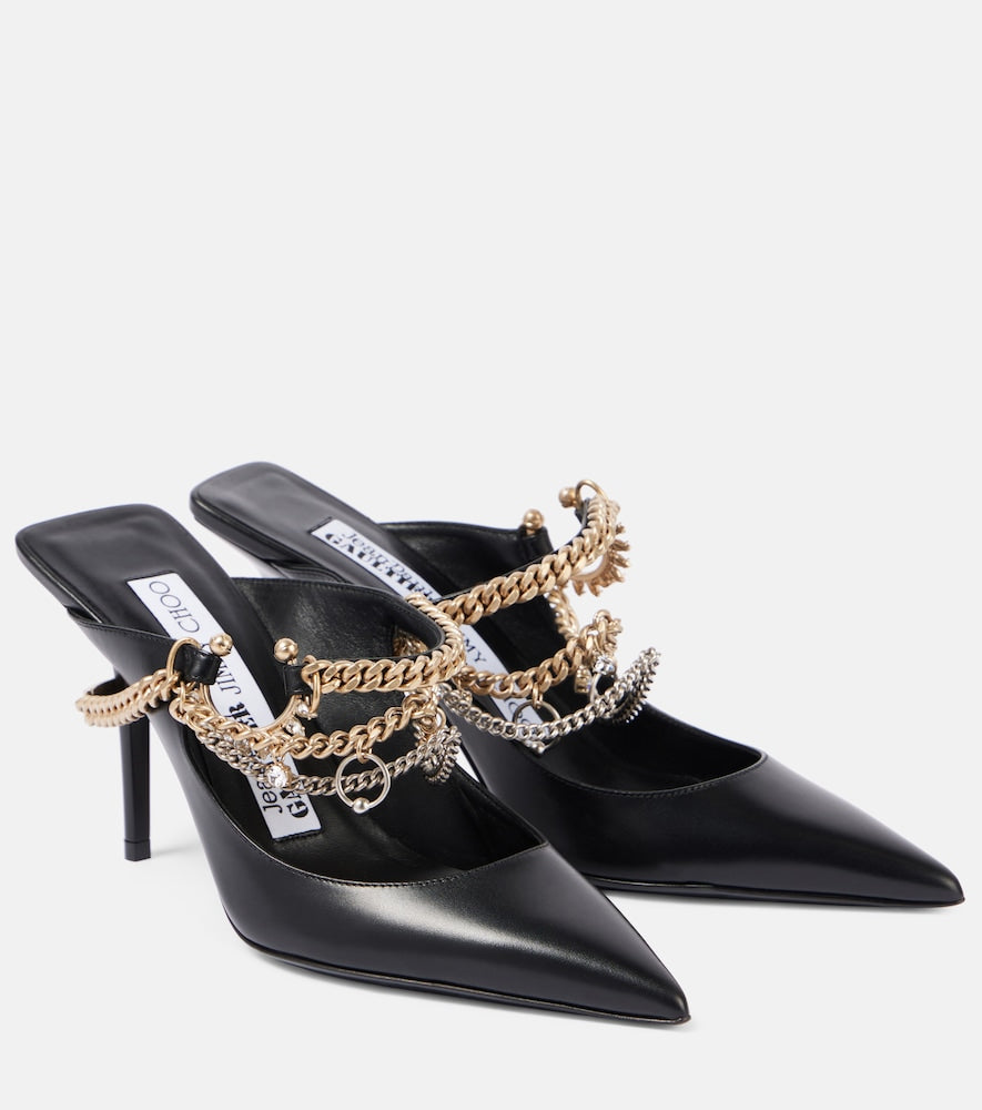 Jimmy Choo x Jean Paul Gaultier embellished leather slingback pumps - Jimmy Choo x Jean Paul Gaultier 缀饰皮革露跟高跟鞋