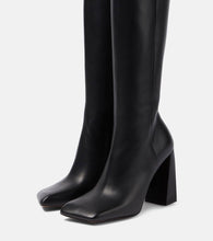 Amina Muaddi Marine 95 nappa leather knee-high boots