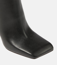 Amina Muaddi Marine 95 leather ankle boots