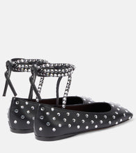 Amina Muaddi Ane embellished leather ballet flats