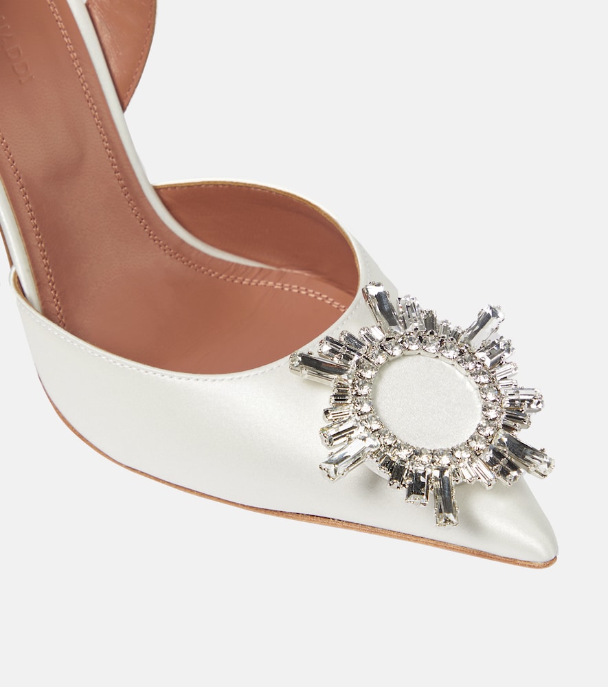 Amina Muaddi Begum satin slingback pumps