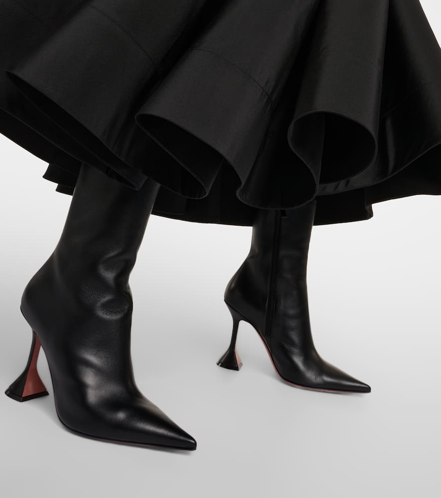 Amina Muaddi Giorgia 95 leather ankle boots