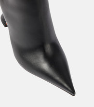 Amina Muaddi Giorgia 95 leather ankle boots