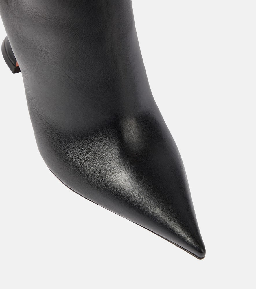 Amina Muaddi Giorgia 95 leather ankle boots