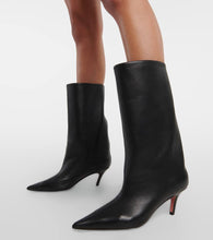 Amina Muaddi Fiona 60 leather boots
